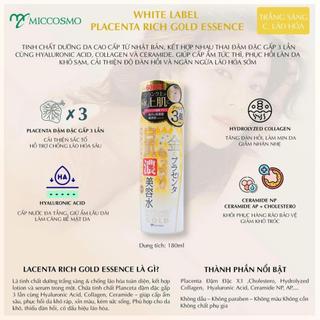 Collagen Dưỡng Trắng Miccosmo White Label Placenta Rich Gold Essence Elixinhstore, Tinh Chất Đẹp Da