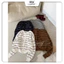 Áo cardigan len lông thỏ kẻ sọc ngang phối cúc đồng LEN252