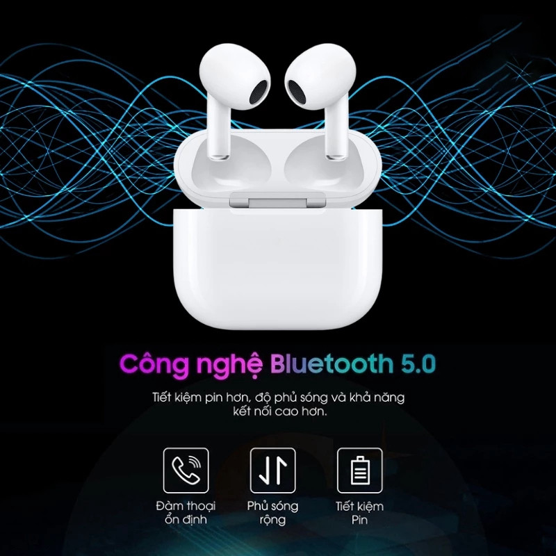 Tai Nghe Bluetooth Không Dây Hổ Vằn Bản 3 Bass Cực Căng, Full Tính Năng Pin 8 Tiếng