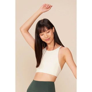 (Lỗi nhẹ)Áo tập gym yoga cho nữ dáng cổ yếm dây đan chéo lưng thoáng mát, chất vải co giãn tốt không đệm ngực