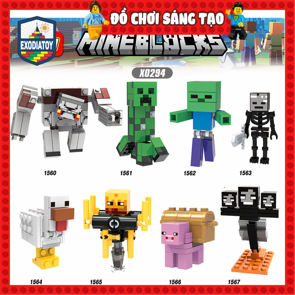 Mô hình Minifigure nhân vật trò chơi My World Minecraft - Đồ Chơi Sáng ...