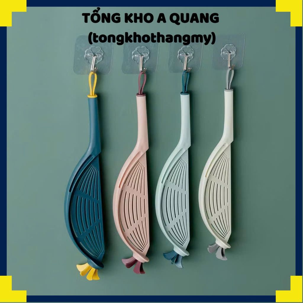 DỤNG CỤ VO GẠO GẠN NƯỚC THÔNG MINH - Dụng Cụ Chắt Nước Vo Gạo Treo Bồn,Cây Gạn Nước Và Rửa Rau Củ Đa Năng Trong Bếp