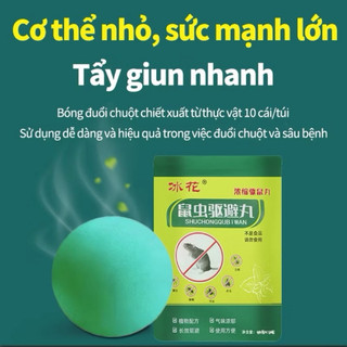[ Giá Buôn ] BỘ 3 gói = 30viên băng phiến đuổi chuột an toàn cho gia đình thành phần thực vật bạc hà và long não