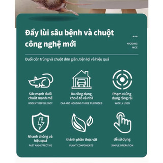 [ Giá Buôn ] BỘ 3 gói = 30viên băng phiến đuổi chuột an toàn cho gia đình thành phần thực vật bạc hà và long não