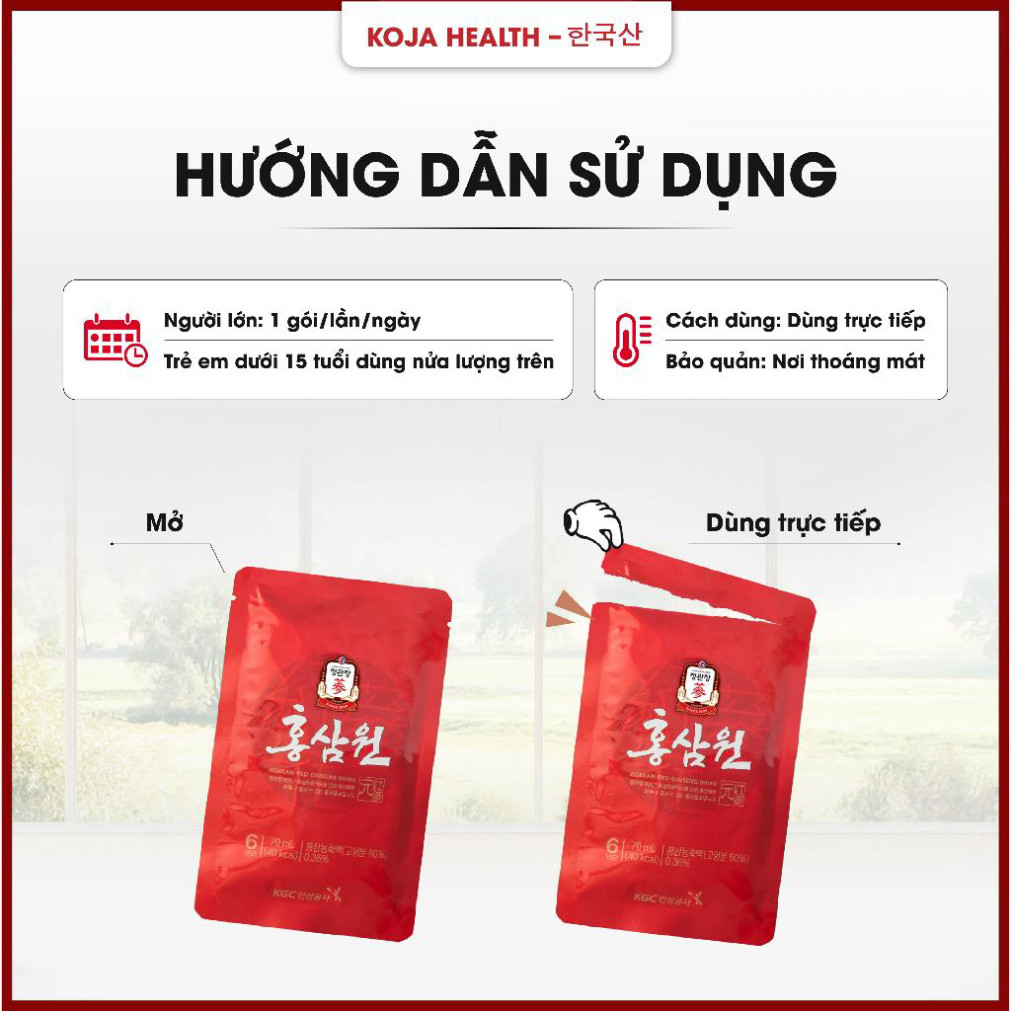 Nước Uống Hồng Sâm Won KGC Jung Kwan Jang 6 Năm Tuổi Chất Lượng Từ Hàn Quốc ( hàng mới về )