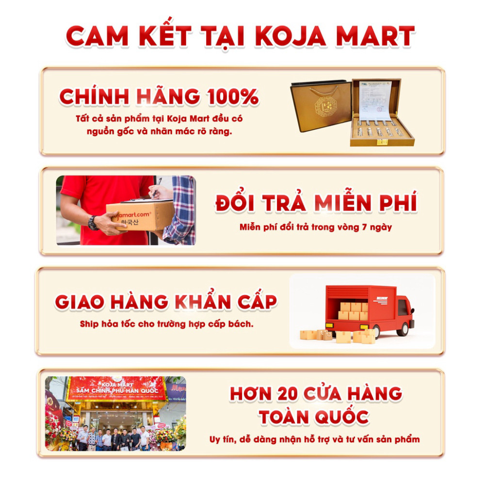 Nước Hồng Sâm KGC Jung Kwan Jang Vital Tonic Hàn Quốc 20ml x 10 Ống - Tăng cường sức khỏe tự nhiên. ( hàng mới về )