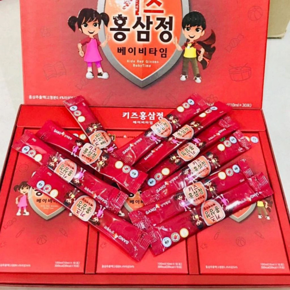Nước Hồng Sâm SangA Dành Cho Trẻ Em Hàn Quốc (10ml x 30 Gói) - Ginseng DHC Korea ( hàng mới về )