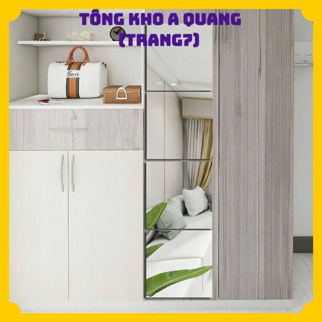 GƯƠNG DÁN TƯỜNG CHỐNG VỠ SOI TOÀN THÂN - Gương Vuông Trang Trí Sang Trọng Tinh Tế,Gương Dính Tương Không Cần Khoan