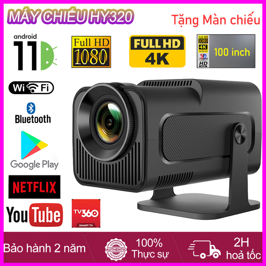 Máy chiếu mini HY320/HY320mini Android 11 Full HD 1080P 4K WiFi 2,4/5G ...