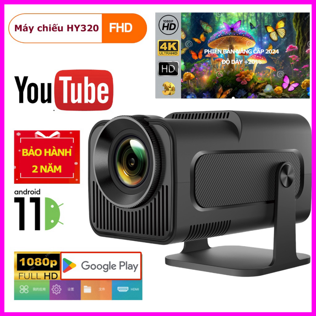 Máy chiếu mini HY320 / HY320 Mini / HY260 PRO Full HD android 11.0 độ ...