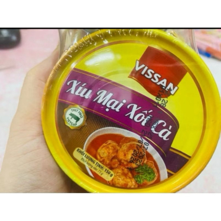 [Combo 5 Hộp] Xíu Mại Xốt Cà Vissan 150g Chính Hãng Date 2029, HSD 36 Tháng, Ăn Liền Tiện Lợi