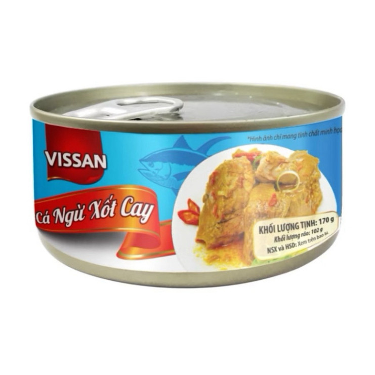 [ COMBO 5 HỘP ] Cá Ngừ Xốt Cay Vissan 170g Chính Hãng Date 2028, HSD 36 Tháng, Ăn Liền Tiện Lợi