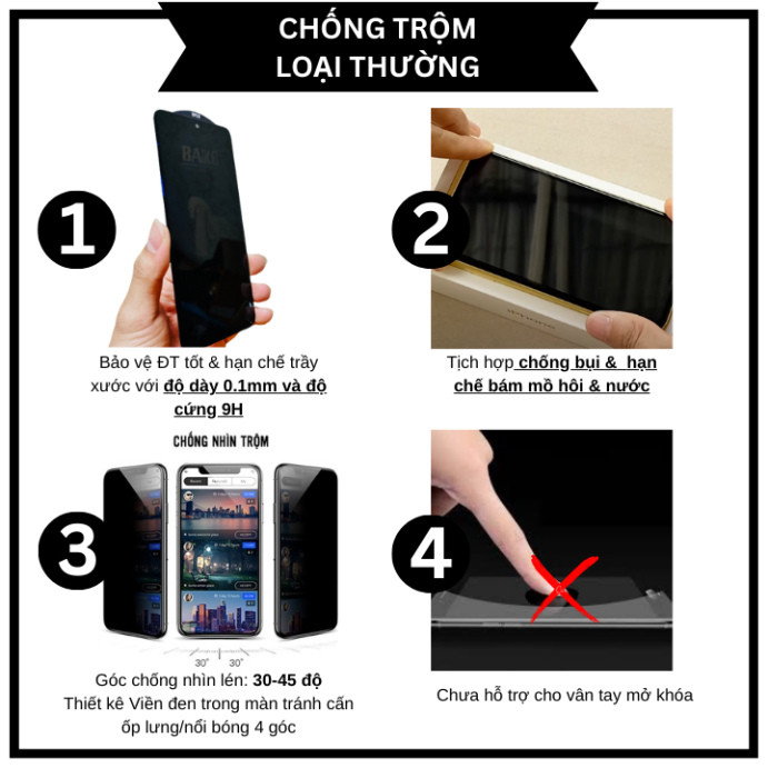 Cường lực Chống Nhìn Trộm iphone 16 15 14 13 12 11 Pro Promax X XS XSMax 7Plus 8Plus 16promax 15promax 14promax 12promax