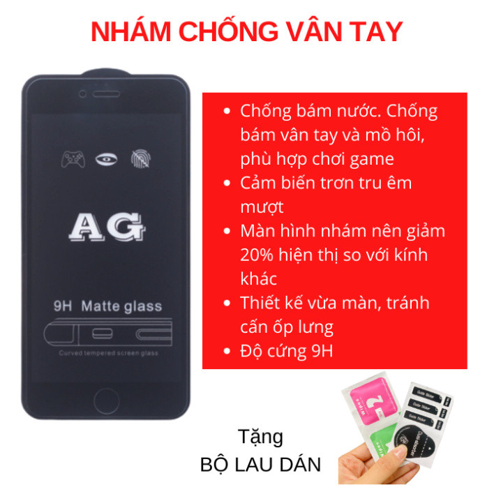 Cường lực Iphone Chống vân tay Nhám  Iphone 15 14 13 12 11 Pro Promax X XS XR Xsmax 6 7 8 7Plus 8Plus