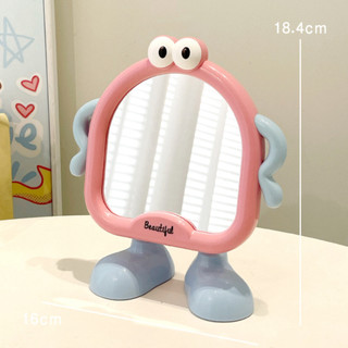 Gương trang điểm hoạt hình, gương mini, gương để bàn thiết kế cute, gương gấp decor trang trí GTD02