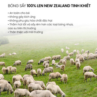 Bóng Sấy Quần Áo Len Lông Cừu NewZealand Giúp Khô Nhanh Tiết Kiệm Điện Chống Nhăn Thơm Quần Áo Cho Máy Sấy - Myhome BS01