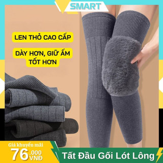 Tất đầu gối lót lông mềm siêu dày co giãn tốt, giữ nhiệt, thoải mái vận động ngày lạnh - TGN05