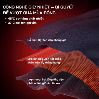 Tất đầu gối lót lông mềm siêu dày co giãn tốt, giữ nhiệt, thoải mái vận động ngày lạnh - TGN05