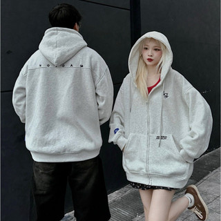 Áo Khoác Nỉ Ngoại logo Thêu Hoodie Zip Và Bông N.Q.3.0 Form Rộng Nam Nữ Unisex,hhn. Hot Trend 2025