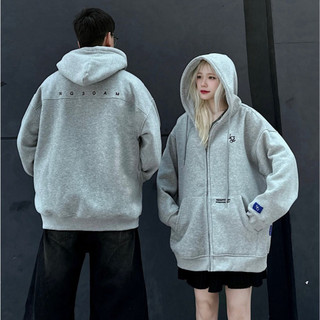 Áo Khoác Nỉ Ngoại logo Thêu Hoodie Zip Và Bông N.Q.3.0 Form Rộng Nam Nữ Unisex,hhn. Hot Trend 2025