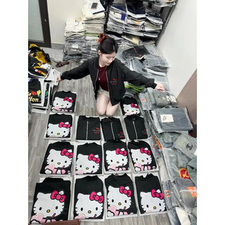 Áo Khoác Gío Hello Kitty Cute 2 Lớp Vải Gío Xịn Cá Tính Chống Nước, Cản Bụi Hot Trend 2025