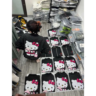 Áo Khoác Gío Hello Kitty Cute 2 Lớp Vải Gío Xịn Cá Tính Chống Nước, Cản Bụi Hot Trend 2025