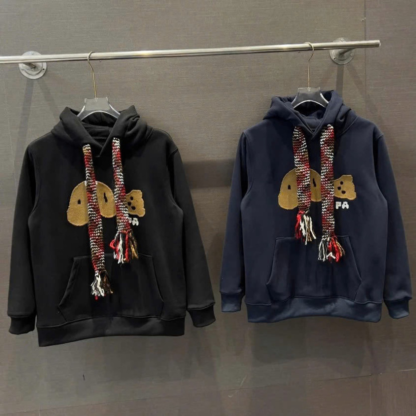 Áo Hoodie Nỉ Bông Nam Nữ Thêu Gấu PalM Dây Len To, Chất Nỉ Bông Tàu Dày Dặn, Kiểu dáng Thời Trang Chất Lượng Boy Phố 202