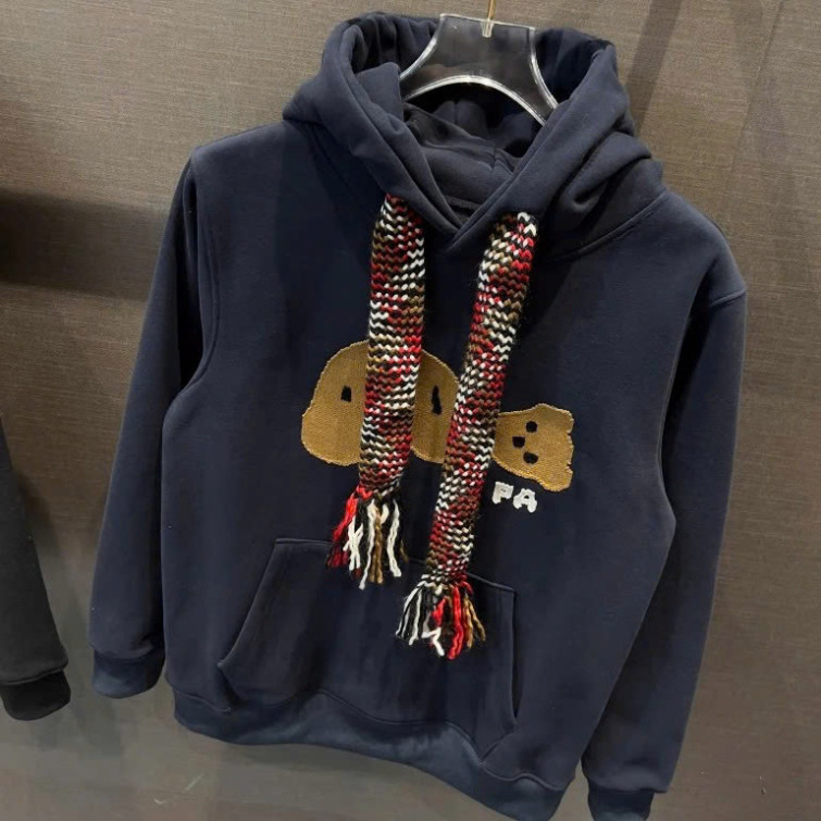 Áo Hoodie Nỉ Bông Nam Nữ Thêu Gấu PalM Dây Len To, Chất Nỉ Bông Tàu Dày Dặn, Kiểu dáng Thời Trang Chất Lượng Boy Phố 202