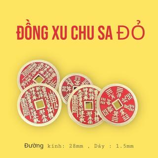 Đồng Xu Chu Sa Đồng Thau Mới 2026 Đường Kình (2.8cm-3.2cm-3.7cm-4.5cm)