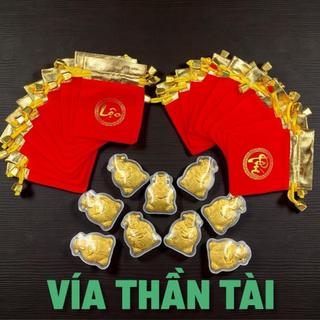 Sỉ 100 Ông Thần Tài Mạ Vàng Cao Cấp - Tặng Túi Gấm phúc Lộc, Thiết Kế Tinh Xảo, Đẹp Mắt