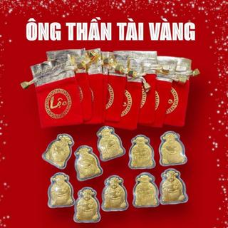 Sỉ 100 Ông Thần Tài Mạ Vàng Cao Cấp - Tặng Túi Gấm phúc Lộc, Thiết Kế Tinh Xảo, Đẹp Mắt