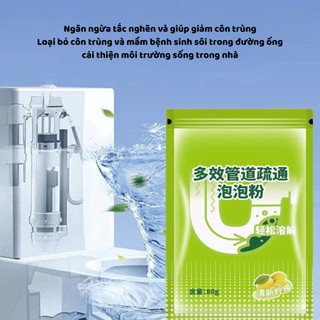 Combo 5 Gói Bột Thông Cống Hương Chanh Thông Tắc Bồn Cầu Bồn Rửa Bát Chất Tẩy Rửa Đường Ống Mạnh Mẽ Ngói - BTC02