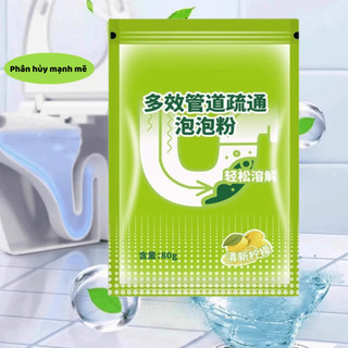 Combo 5 Gói Bột Thông Cống Hương Chanh Thông Tắc Bồn Cầu Bồn Rửa Bát Chất Tẩy Rửa Đường Ống Mạnh Mẽ Ngói - BTC02