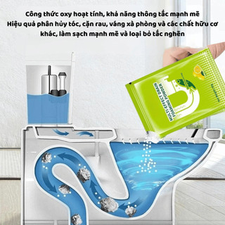 Combo 5 Gói Bột Thông Cống Hương Chanh Thông Tắc Bồn Cầu Bồn Rửa Bát Chất Tẩy Rửa Đường Ống Mạnh Mẽ Ngói - BTC02
