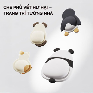 Miếng đệm chống va đập hình thú dễ thương, giảm tiếng ồn, bảo vệ tường, dán nhiều vị trí - CC03