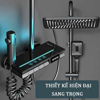 Sen Cây, Sen Tắm Đứng Nóng Lạnh Dạng Phím Đàn Có Led Hiển Thị Nhiệt Độ Mạ Titan/Nano Cao Cấp (283)