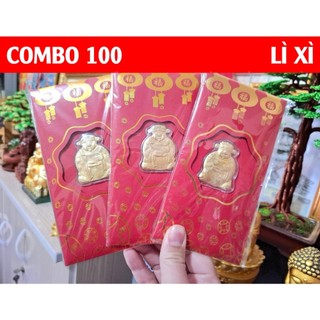 50 100 Bao Lì Xì Thần Tài Vàng , Bao lì xì Ngựa Vàng Mạ Vàng 24K Tết 2026, Bao Lì Xì May Mắn Rước Tài Lộc