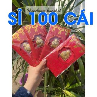 50 100 Bao Lì Xì Thần Tài Vàng , Bao lì xì Ngựa Vàng Mạ Vàng 24K Tết 2026, Bao Lì Xì May Mắn Rước Tài Lộc