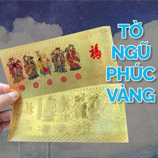 Tiền Plastic Mạ Vàng Ngũ Phúc, Lì Xì Tặng Tết Rất Đẹp Và Ý Nghĩa