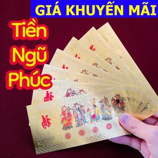 Tiền Plastic Mạ Vàng Ngũ Phúc, Lì Xì Tặng Tết Rất Đẹp Và Ý Nghĩa