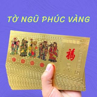 Tiền Plastic Mạ Vàng Ngũ Phúc, Lì Xì Tặng Tết Rất Đẹp Và Ý Nghĩa