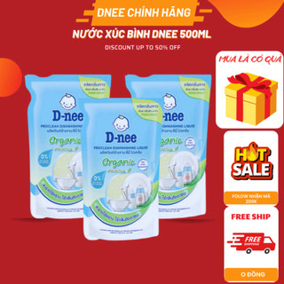 Nước rửa/xúc bình sữa Dnee Organic Túi 500ml XD..