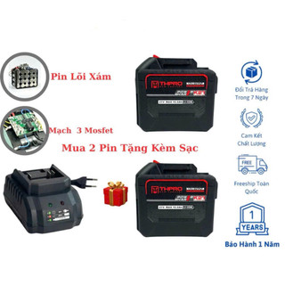 ( Combo 2 Pin Tặng Sạc ) Pin 20 Cell THPRO Dòng Xả Cao, Chân Pin Phổ Thông 4cm, Có Đèn Led Báo Pin( Combo 2 Pin Tặng Sạc
