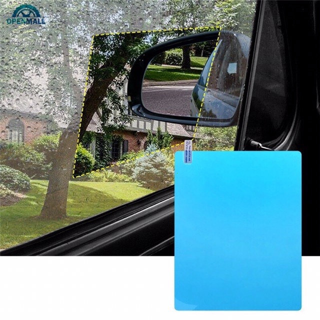 Bộ 4 Miếng Dán Chống Bám Nước, Chống Chói Gương Chiếu Hậu, Kính Xe