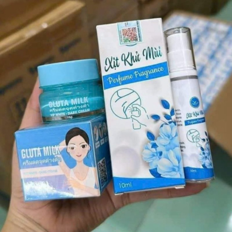 [MUA 1 TẶNG 1] Kem Thâm nách Gluta Milk giảm thâm, ngăn mùi cơ thể hiệu quả an toàn tặng kèm xịt khử mùi