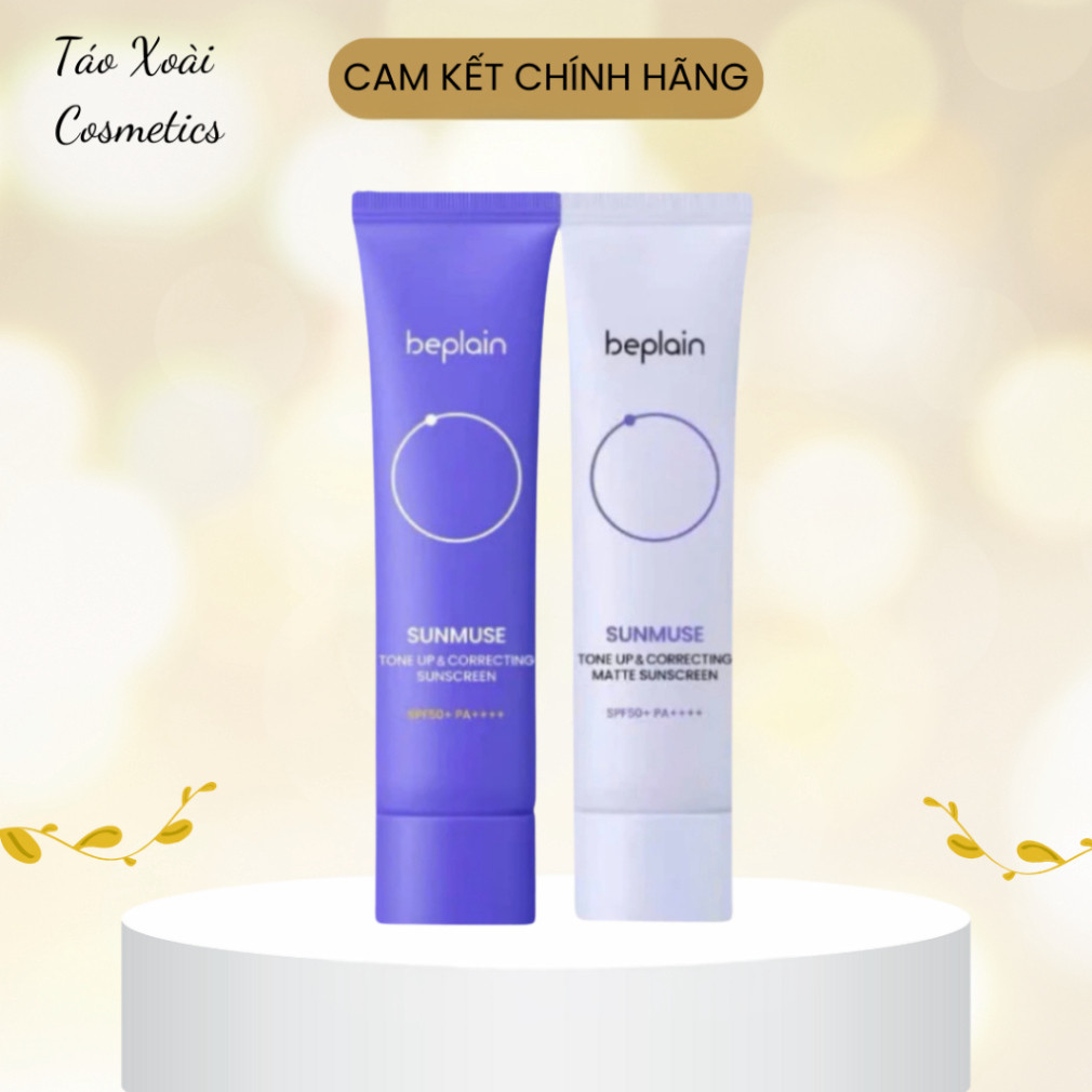 [MUA 1 TẶNG 1] Kem chống nắng Beplain Sunmuse lai Vật Lý & Hoá Học Nâng Tone và Hiệu chỉnh da SPF 50+ PA++++ - 50ml