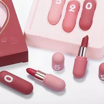 Set Son Viên Nang 520 HongFang Mini Capsule – Son Lì Mịn, Lên Màu Chuẩn, Quà Tặng Bạn Gái Dễ Thương