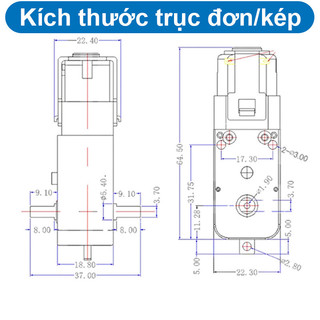 Động cơ giảm tốc chuyên gắn bánh xe DIY, hai màu sắc vàng / xanh