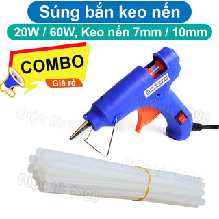 [Giá sỉ] Súng bắn keo nến 20W / 60W 220VAC, keo nến 7mm, 10mm
