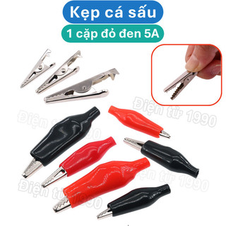 [Giá sỉ] (5 Cặp) Kẹp cá sấu 1 cặp đỏ đen 5A